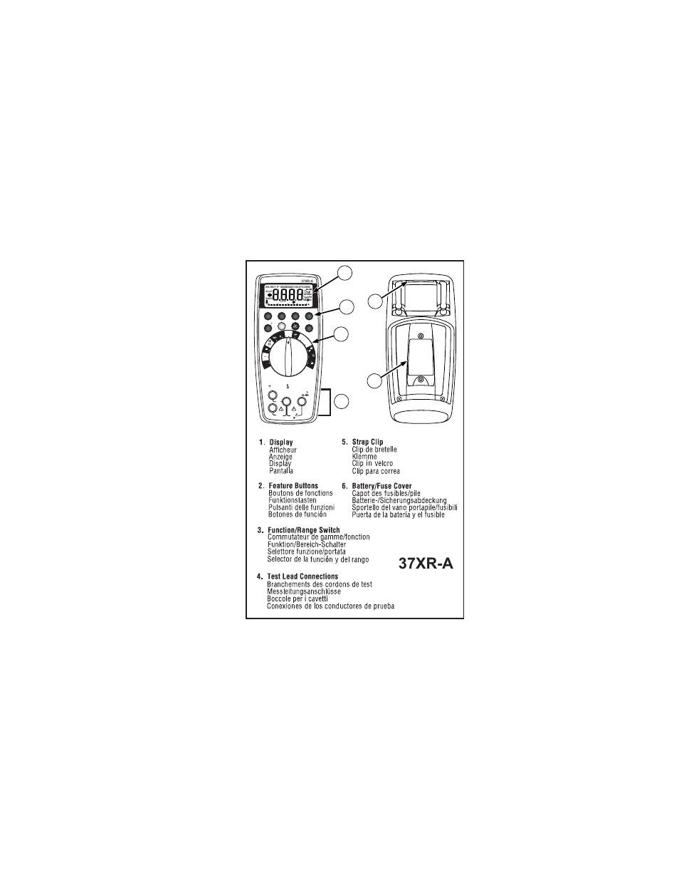 37xr-a | Amprobe 37XR-A Professional-Digital-Multimeter User Manual | Page 5 / 86