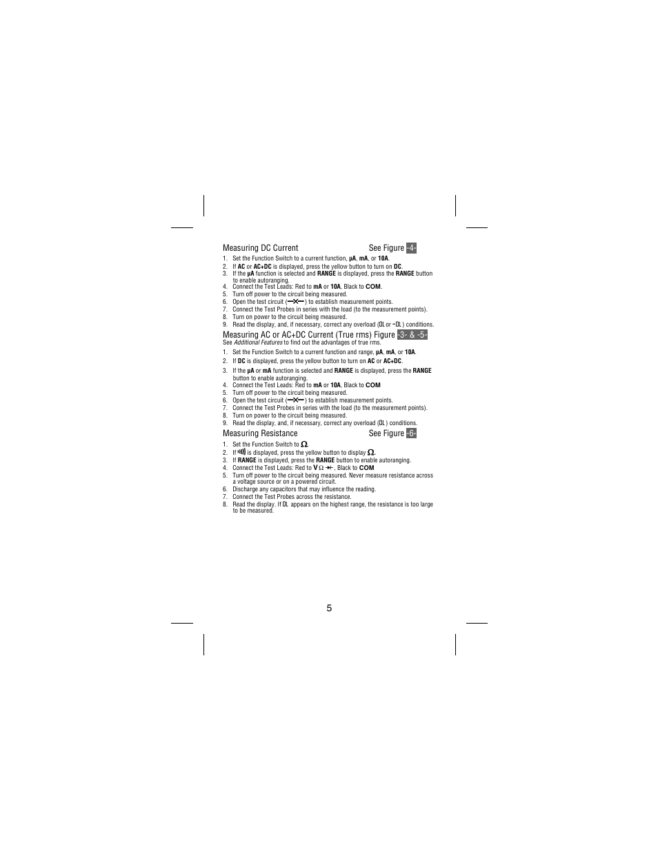 Amprobe 38XR-A Professional-Digital-Multimeter User Manual | Page 9 / 92