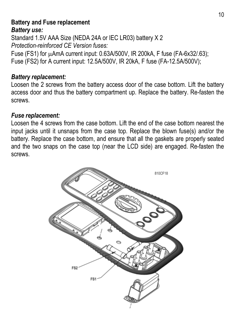 Amprobe AM-100 Digital-Multimeters User Manual | Page 11 / 15