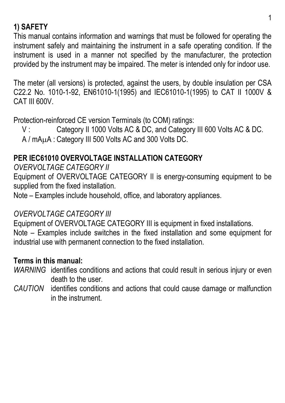 Amprobe AM-100 Digital-Multimeters User Manual | Page 2 / 15