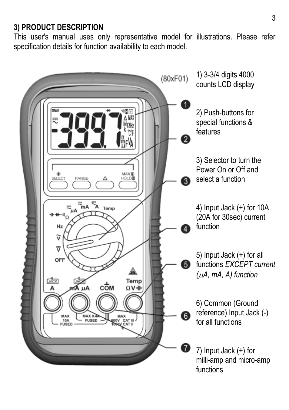 Amprobe AM-100 Digital-Multimeters User Manual | Page 4 / 15