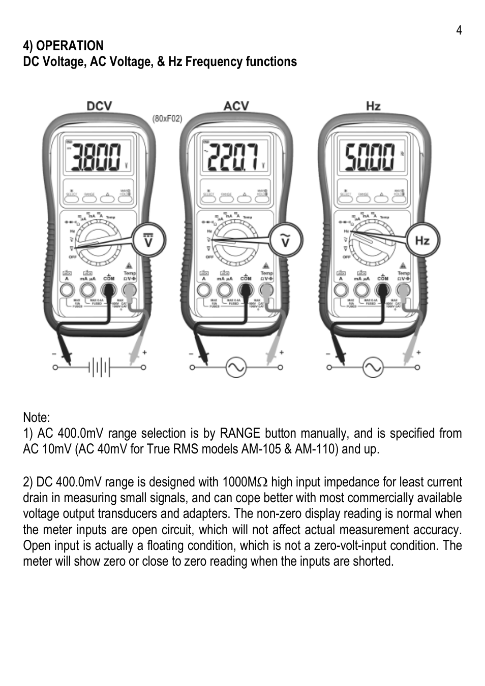 Amprobe AM-100 Digital-Multimeters User Manual | Page 5 / 15