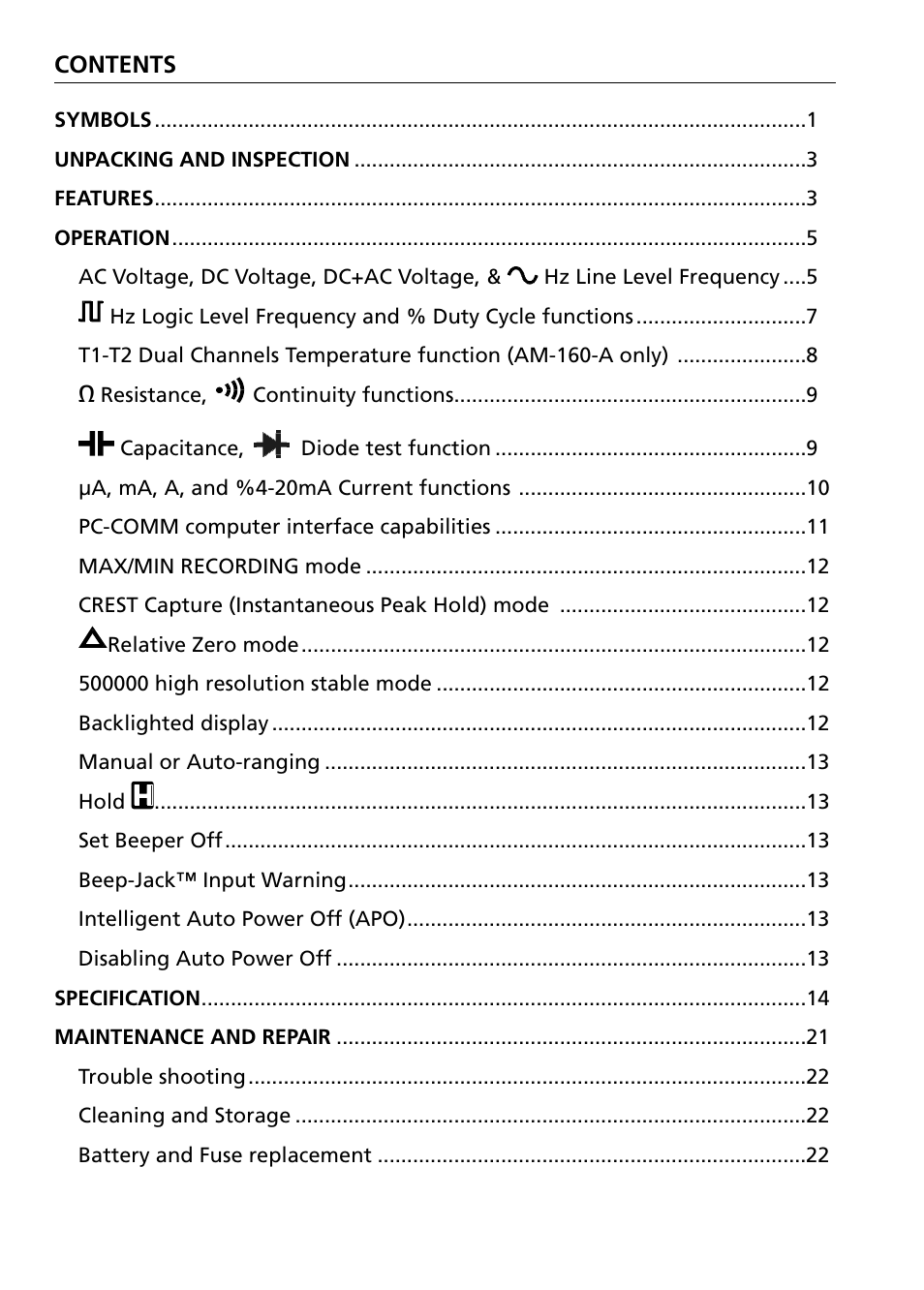 Amprobe AM-140-A User Manual | Page 6 / 30