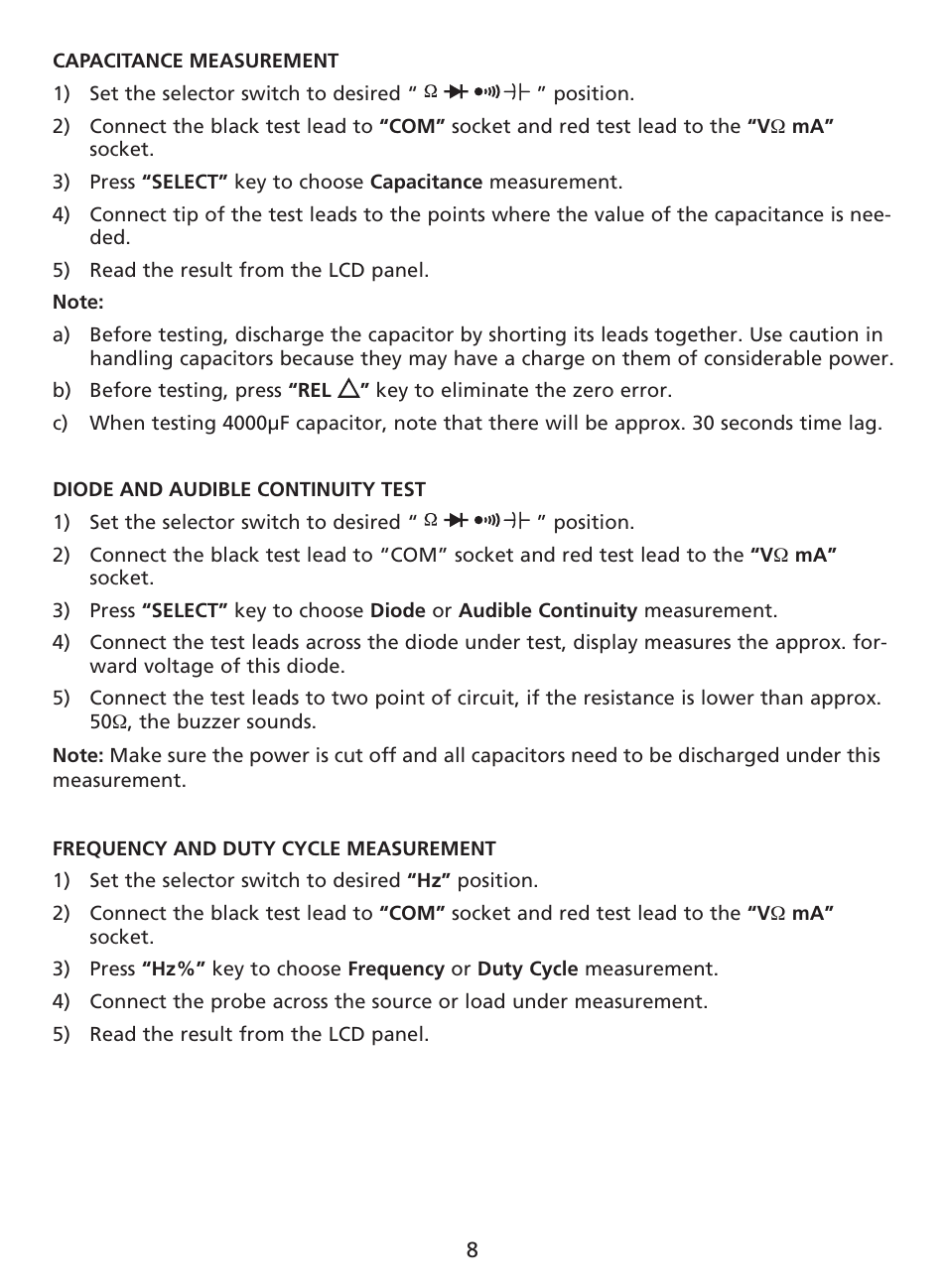 Amprobe AM-220 Digital-Multimeters User Manual | Page 12 / 75