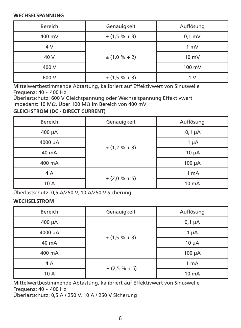 Amprobe AM-220 Digital-Multimeters User Manual | Page 32 / 75