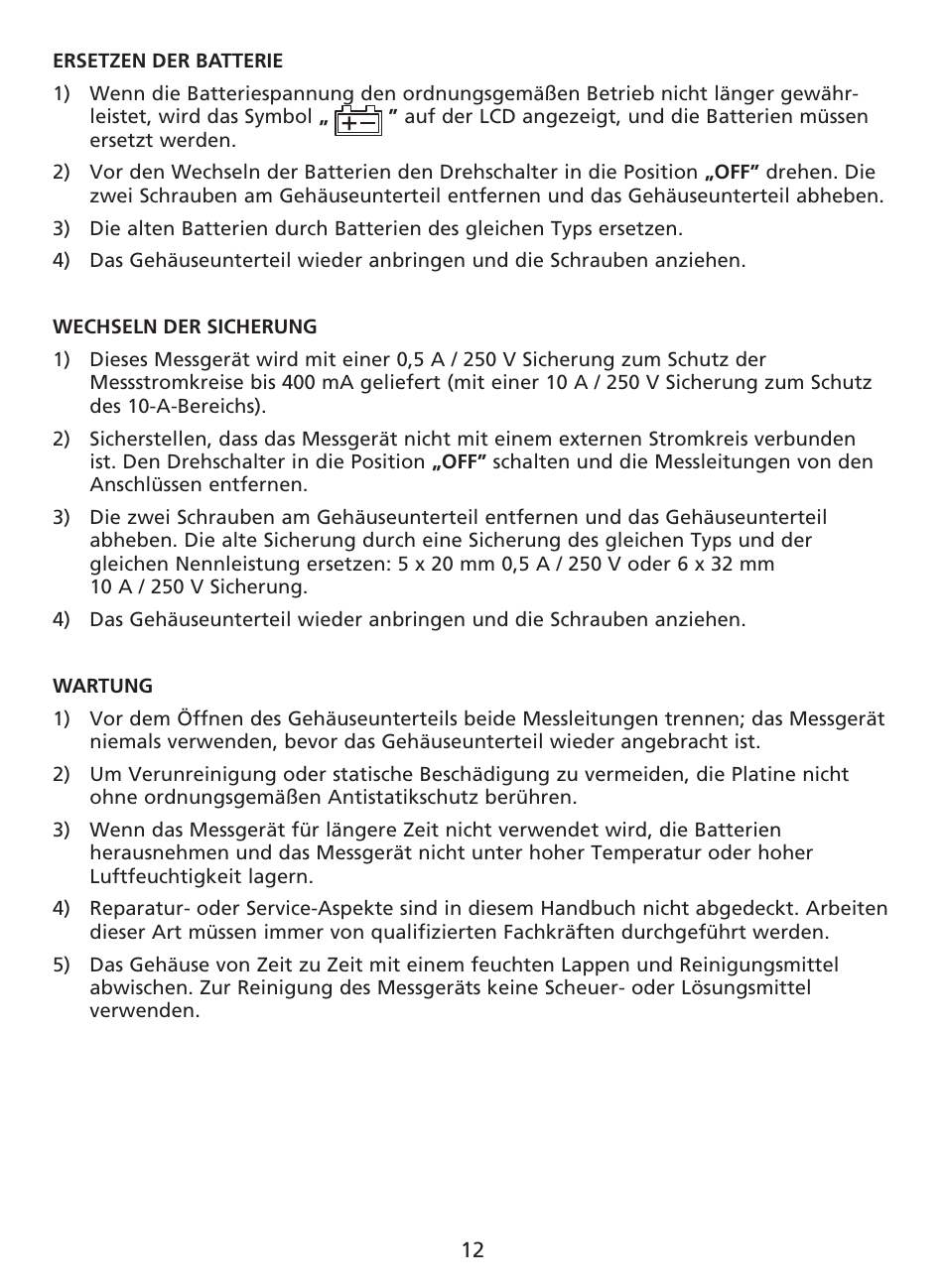 Amprobe AM-220 Digital-Multimeters User Manual | Page 38 / 75