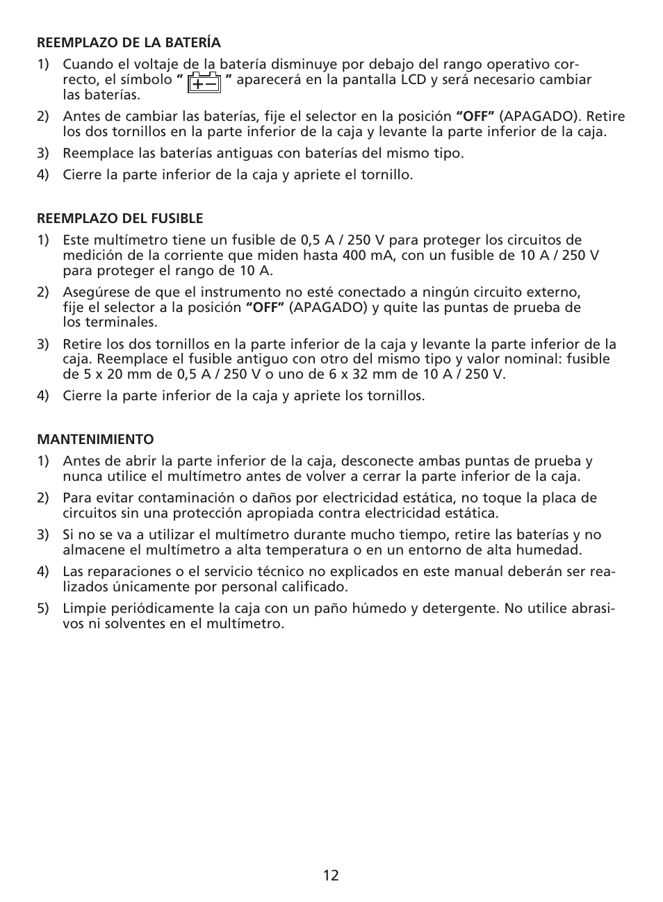 Amprobe AM-220 Digital-Multimeters User Manual | Page 62 / 75