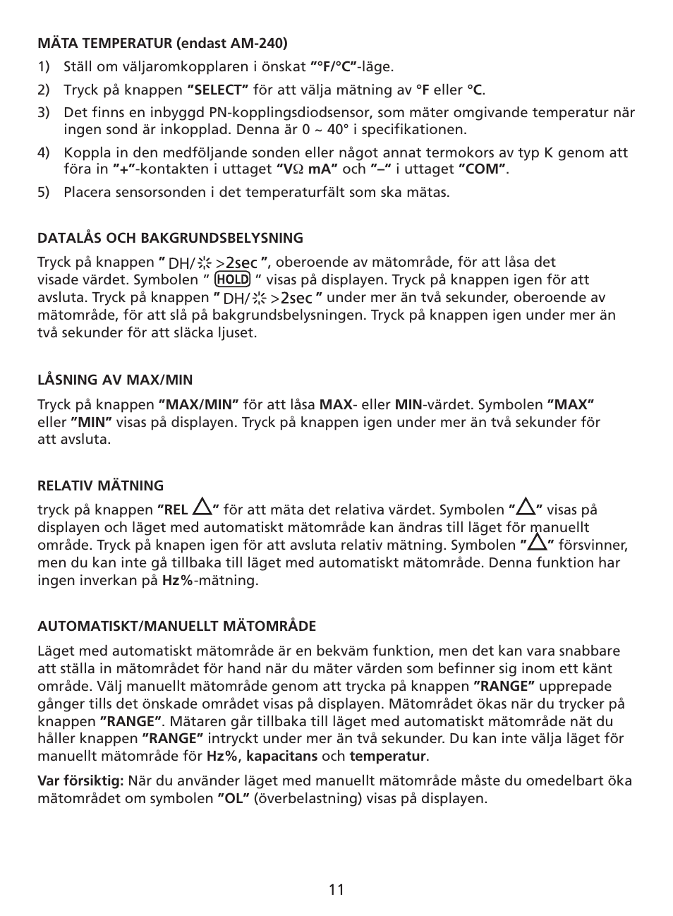 Amprobe AM-220 Digital-Multimeters User Manual | Page 73 / 75
