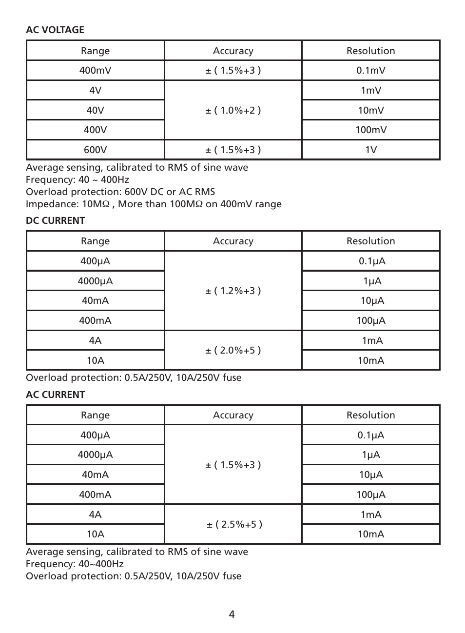 Amprobe AM-220 Digital-Multimeters User Manual | Page 8 / 75