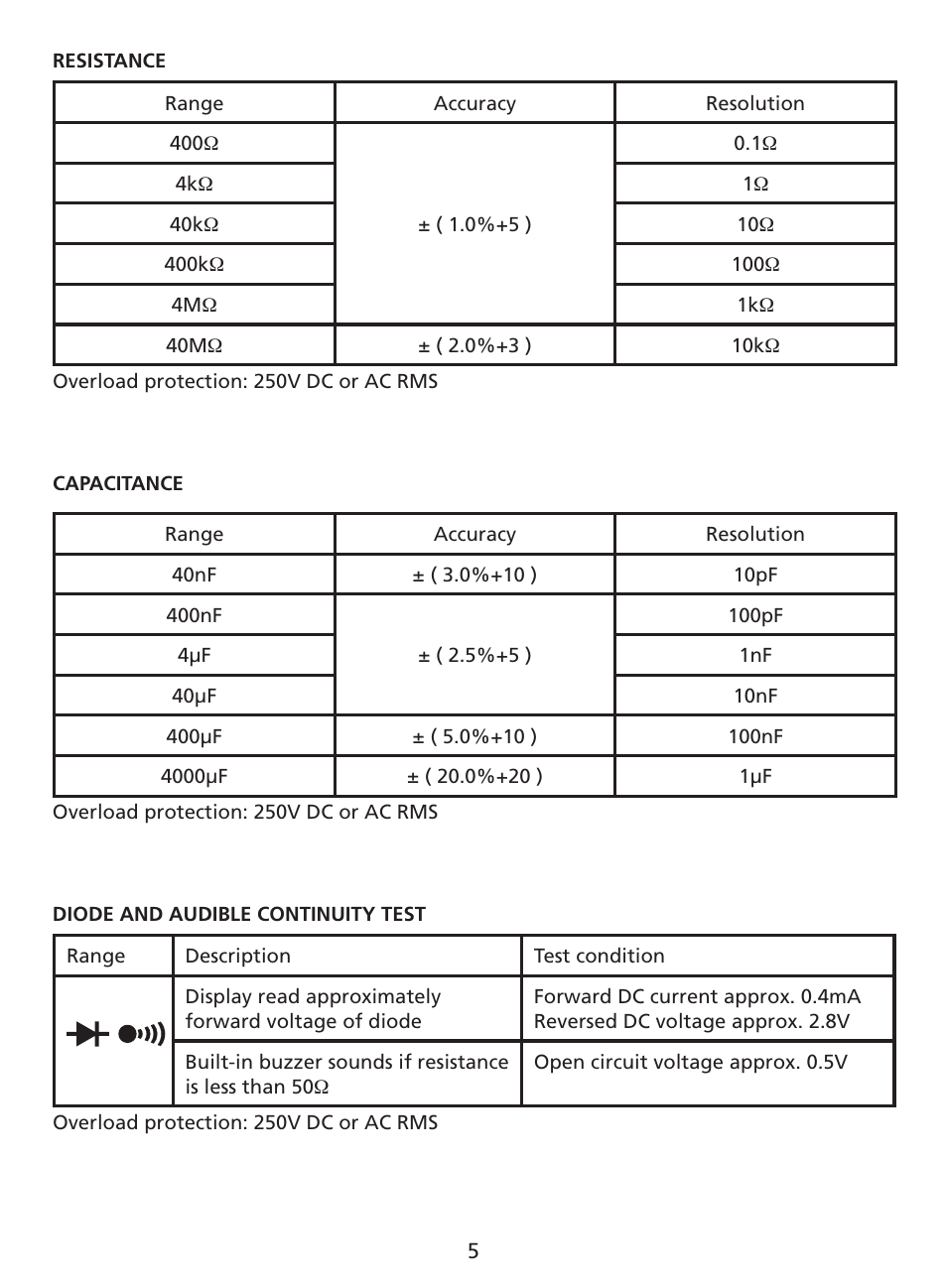 Amprobe AM-220 Digital-Multimeters User Manual | Page 9 / 75