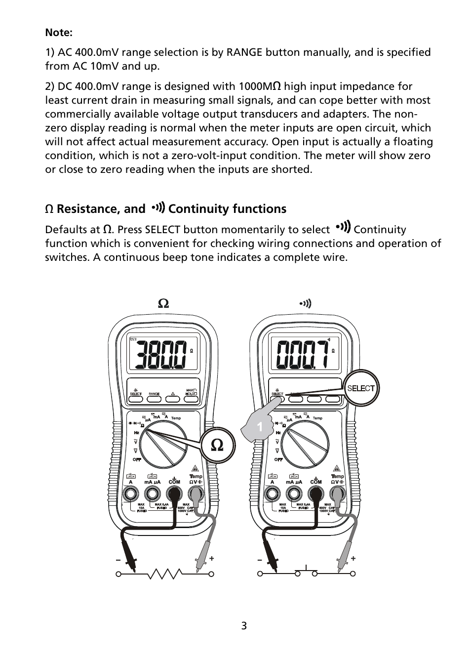 Amprobe AM-250 Digital-Multimeter User Manual | Page 9 / 22