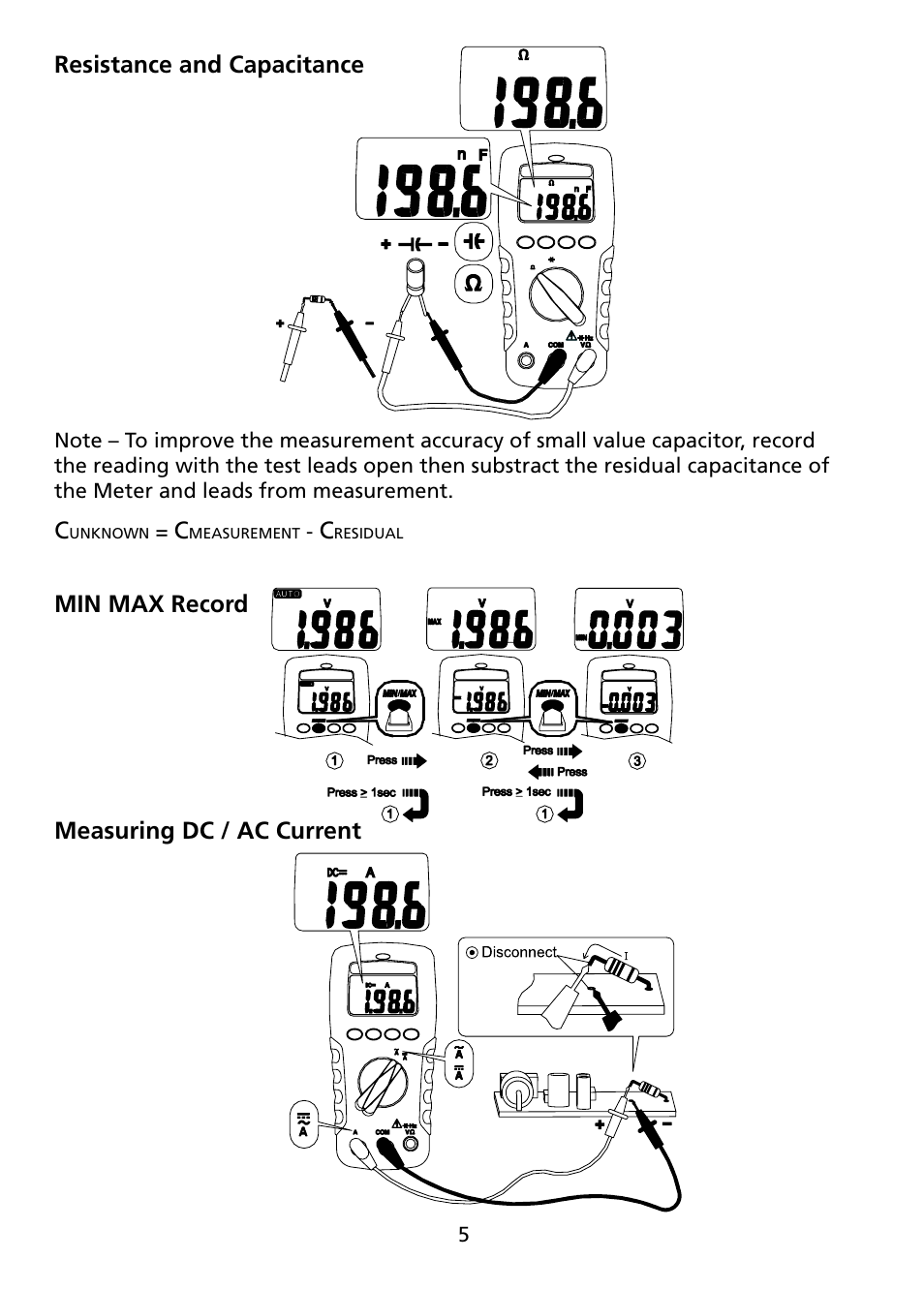 Amprobe AM-60 Compact-Digital-Multimeter User Manual | Page 10 / 20