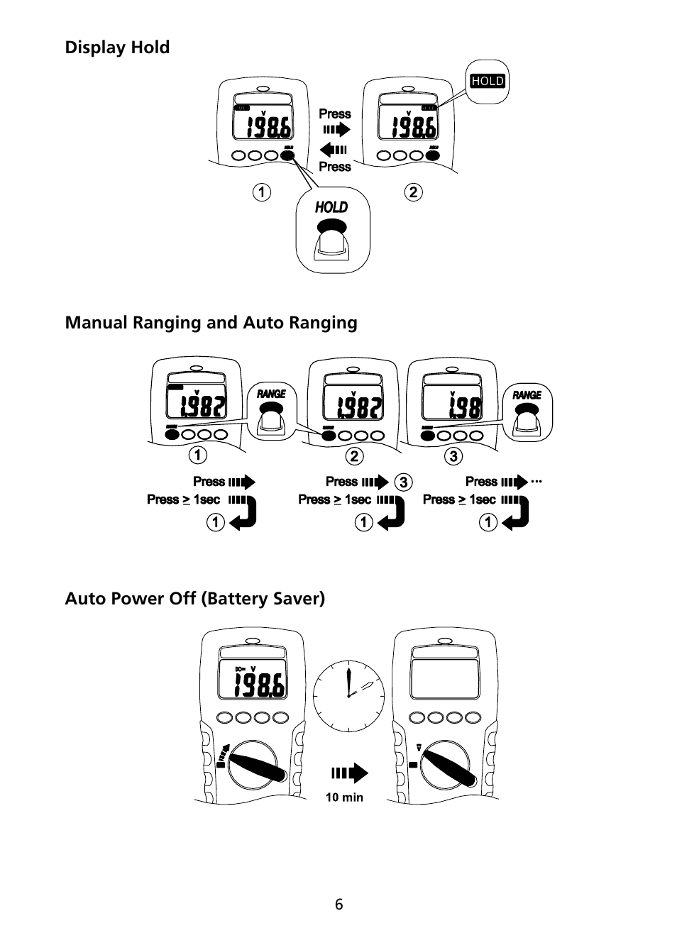 Amprobe AM-60 Compact-Digital-Multimeter User Manual | Page 11 / 20