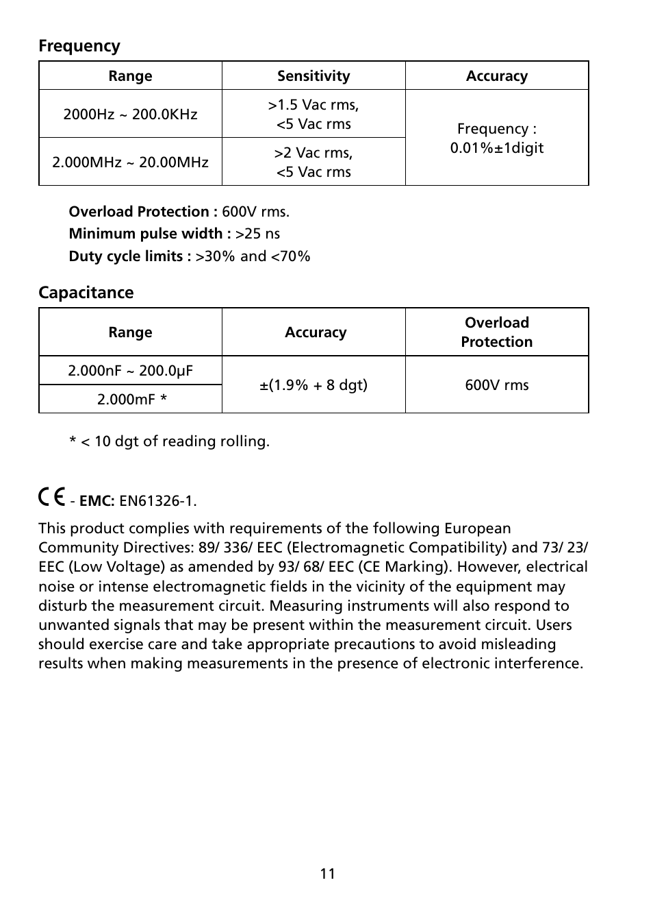 Amprobe AM-60 Compact-Digital-Multimeter User Manual | Page 16 / 20