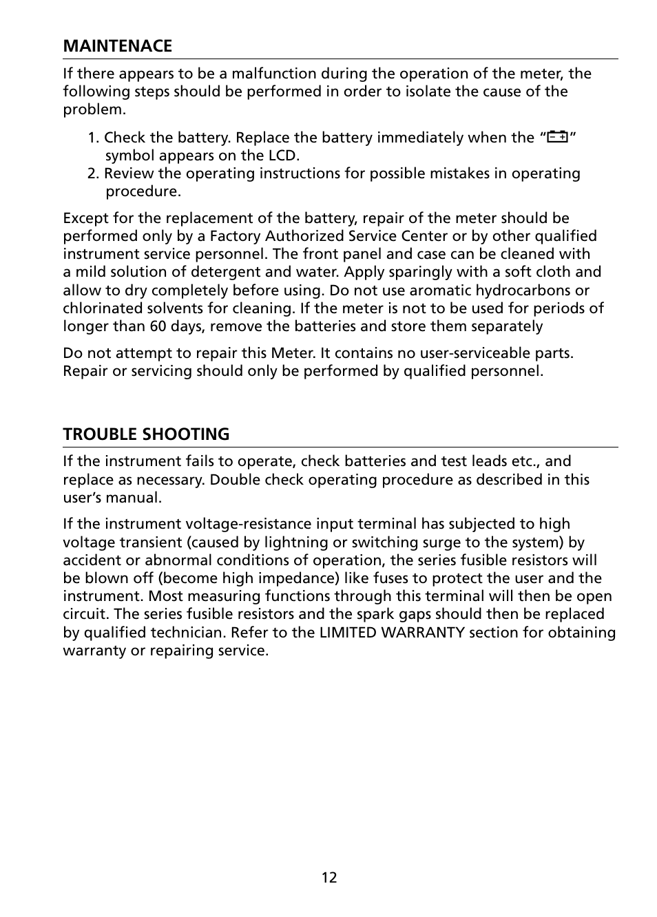 Amprobe AM-60 Compact-Digital-Multimeter User Manual | Page 17 / 20