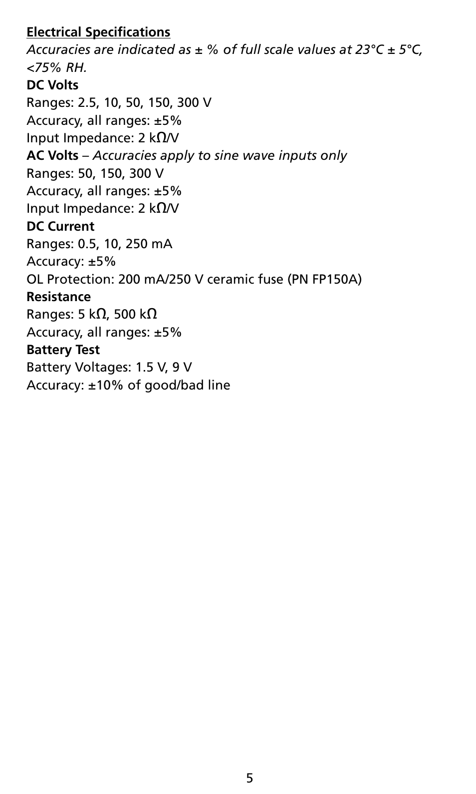 Amprobe AM8C Analog-Multimeter User Manual | Page 11 / 66