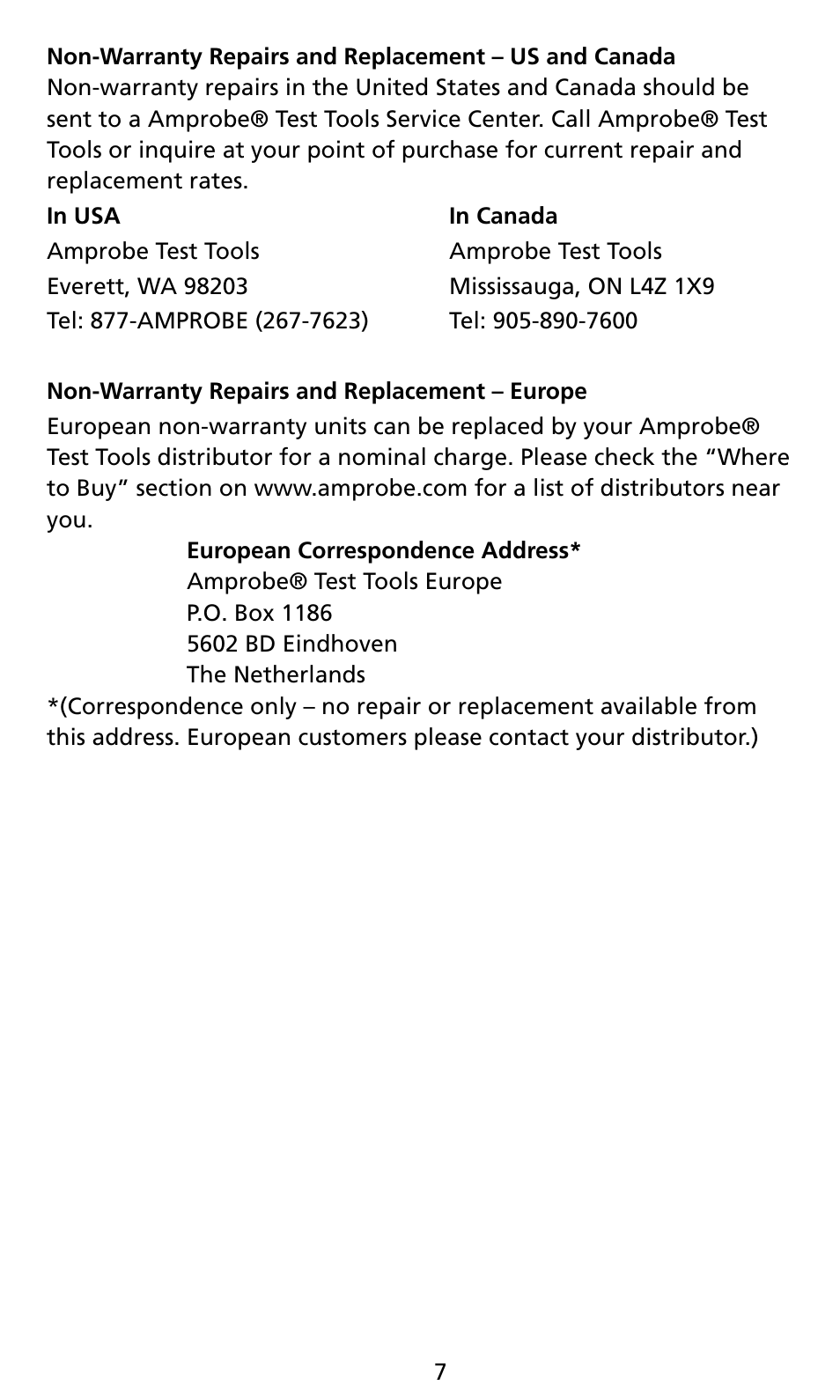 Amprobe AM8C Analog-Multimeter User Manual | Page 13 / 66