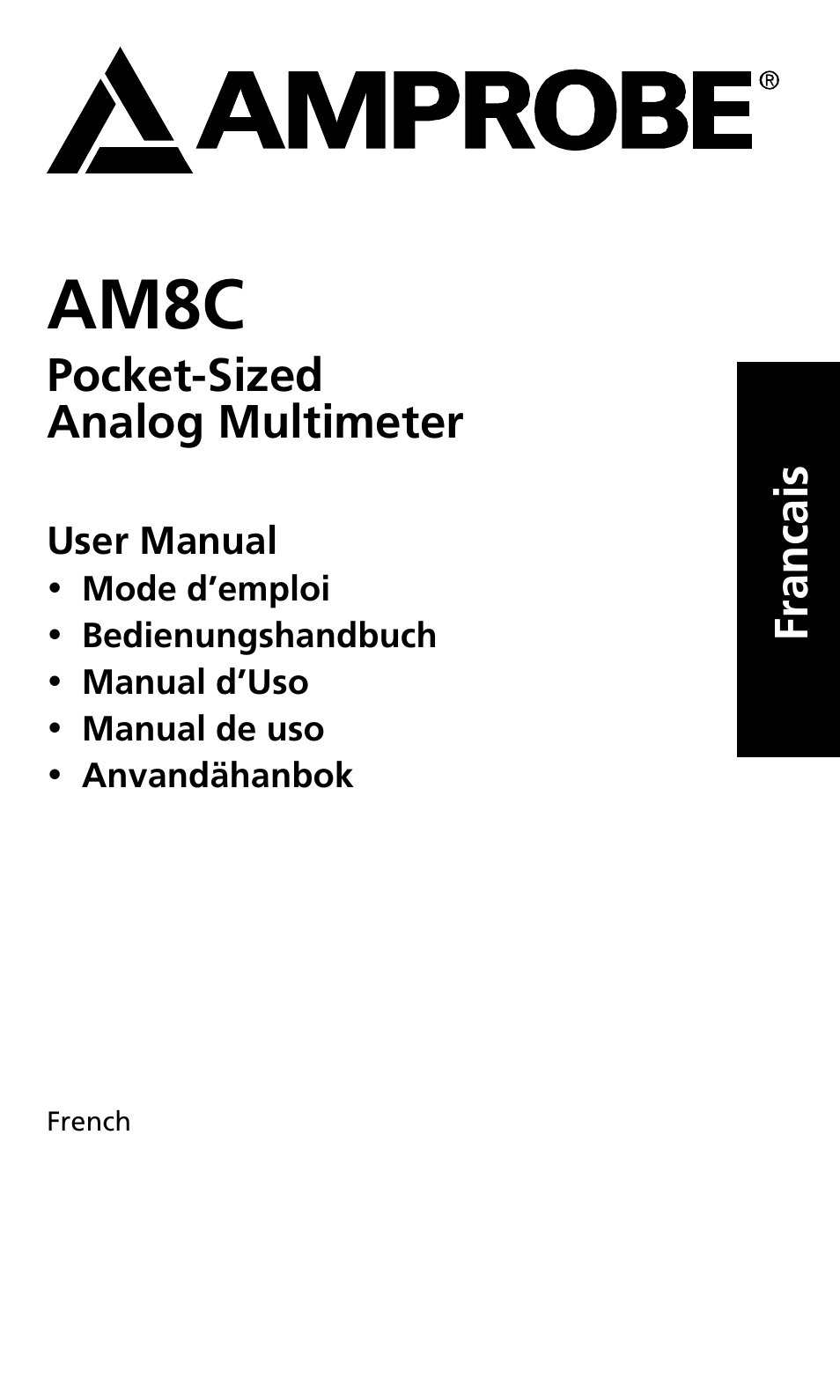 Am8c | Amprobe AM8C Analog-Multimeter User Manual | Page 15 / 66