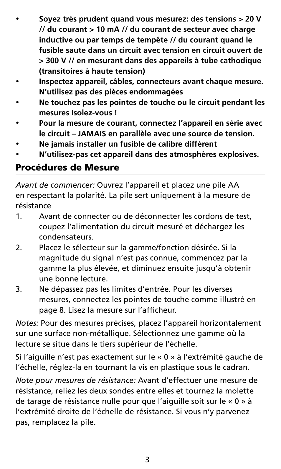 Amprobe AM8C Analog-Multimeter User Manual | Page 19 / 66