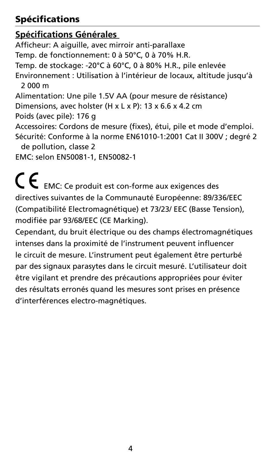 Amprobe AM8C Analog-Multimeter User Manual | Page 20 / 66