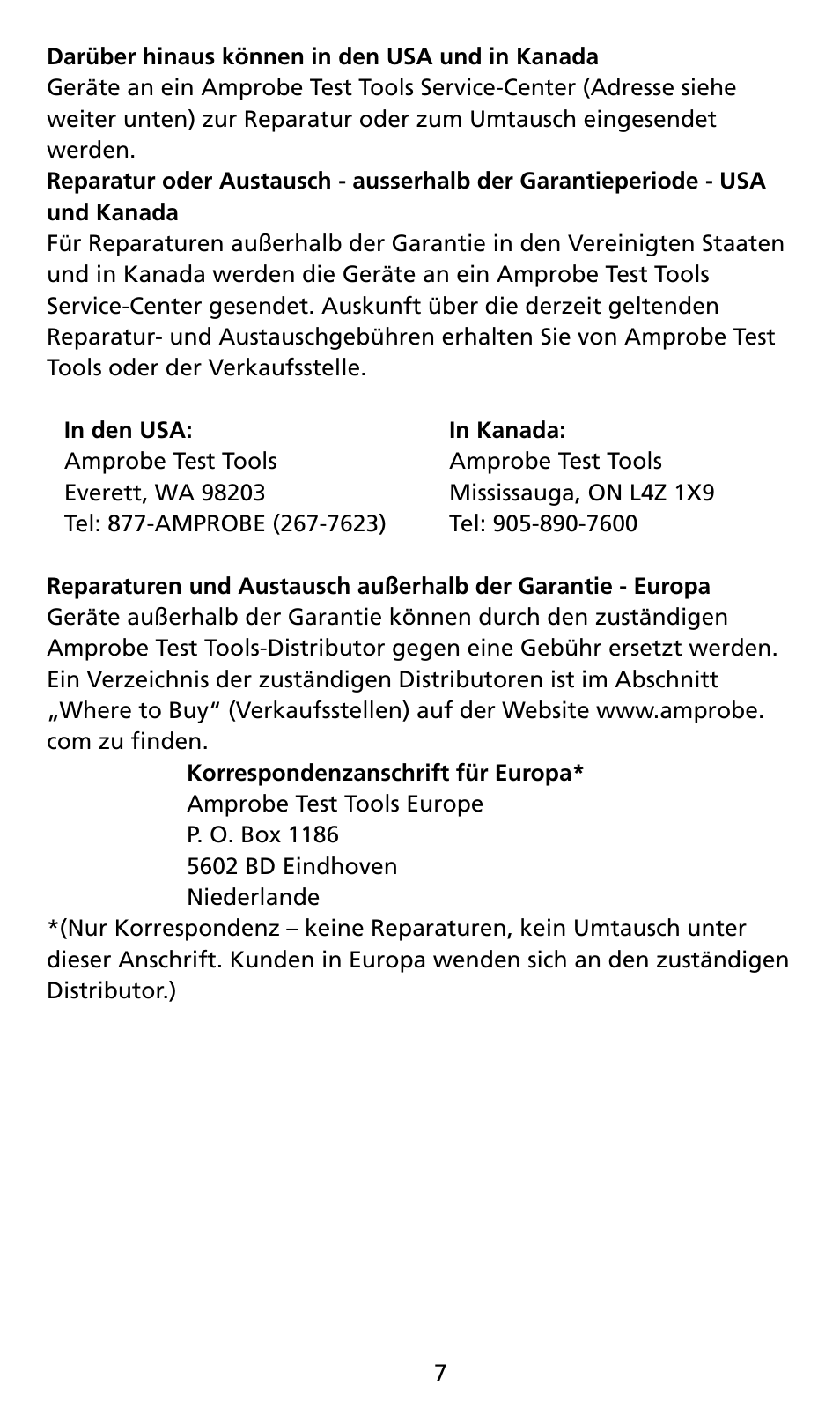 Amprobe AM8C Analog-Multimeter User Manual | Page 33 / 66