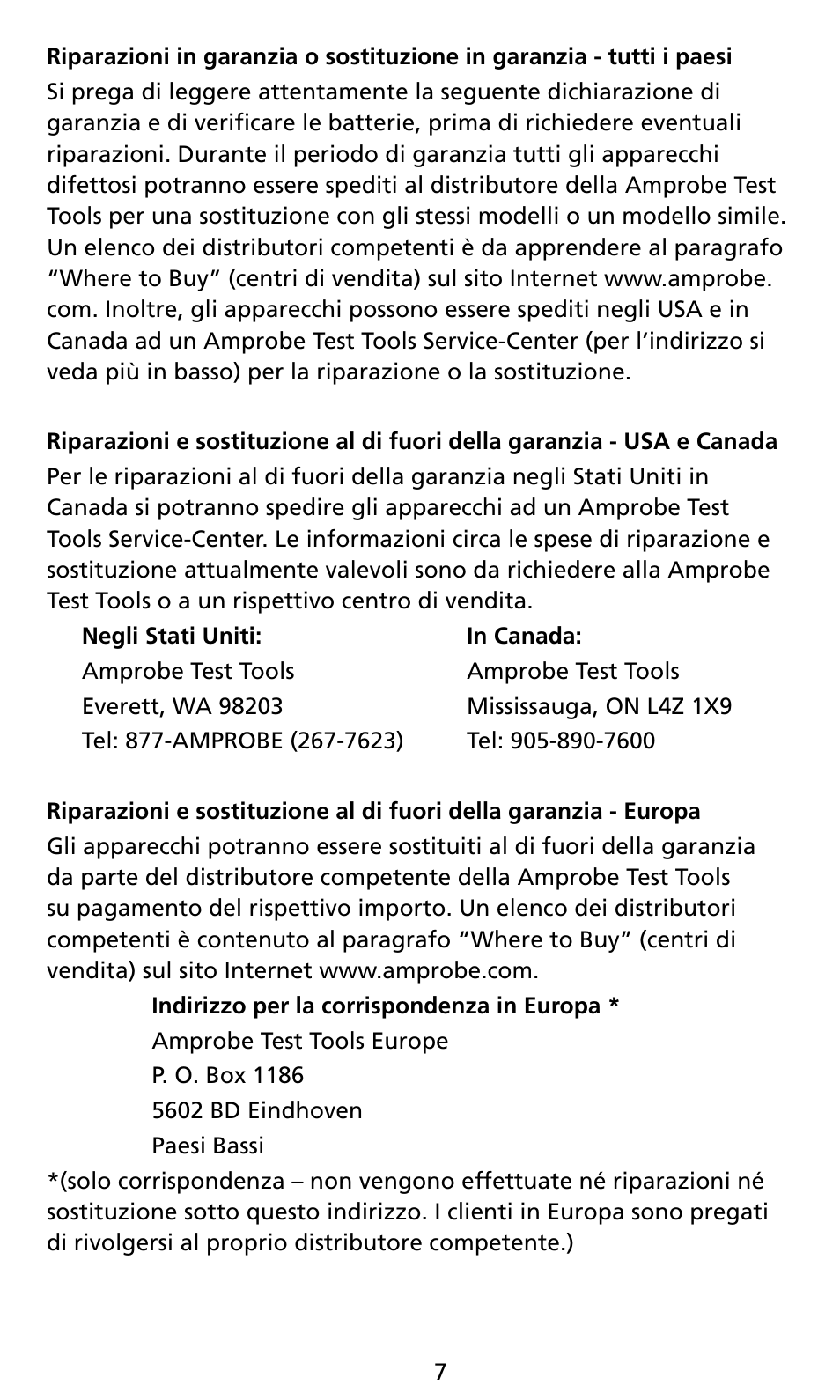 Amprobe AM8C Analog-Multimeter User Manual | Page 43 / 66