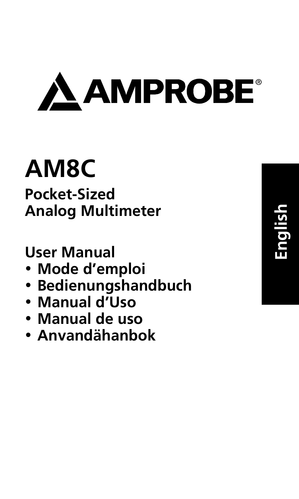 Am8c | Amprobe AM8C Analog-Multimeter User Manual | Page 5 / 66