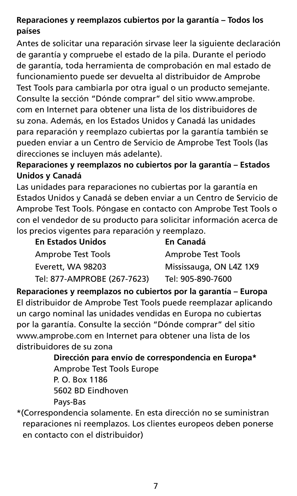 Amprobe AM8C Analog-Multimeter User Manual | Page 53 / 66