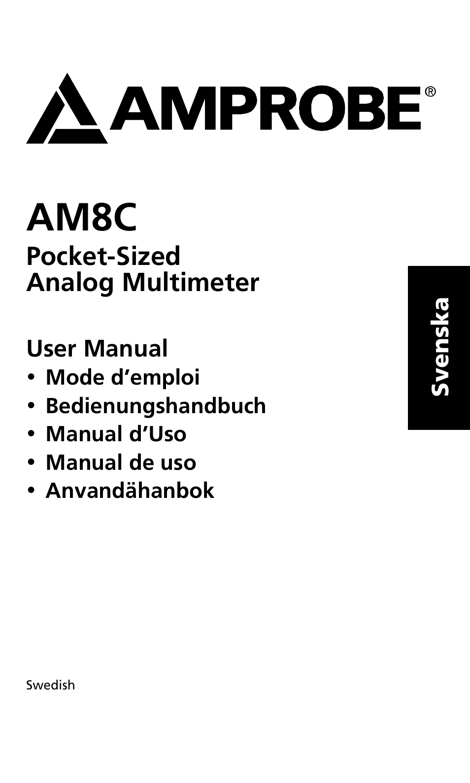 Am8c | Amprobe AM8C Analog-Multimeter User Manual | Page 55 / 66