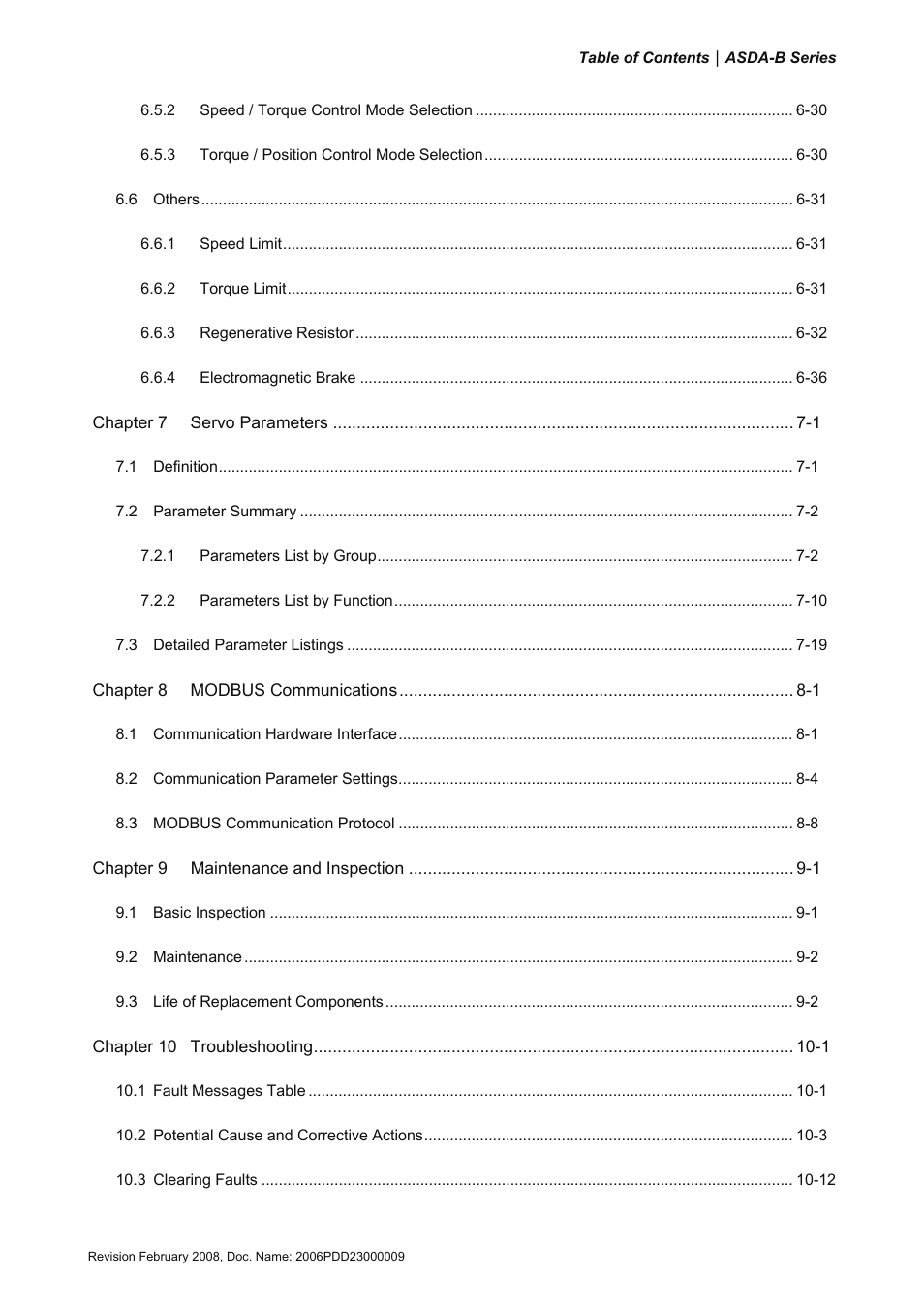 Delta Electronics AC Servo Drive ASDA-B User Manual | Page 10 / 321