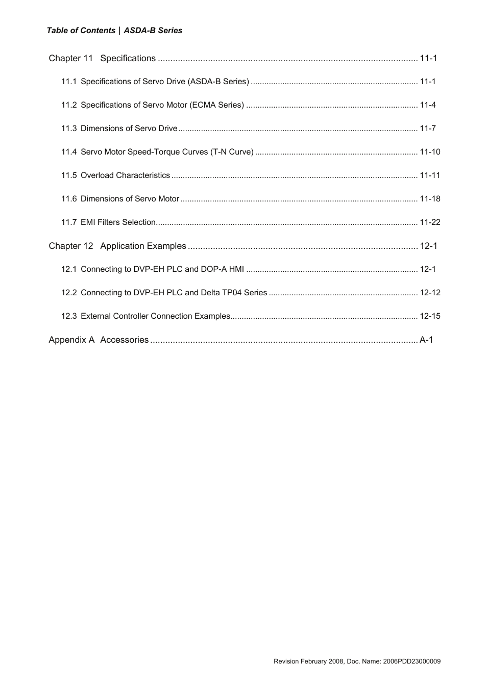 Delta Electronics AC Servo Drive ASDA-B User Manual | Page 11 / 321