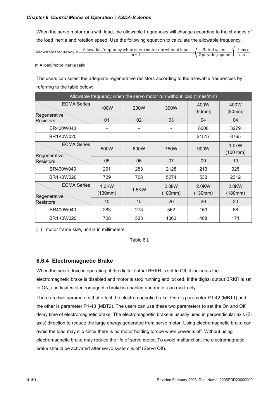 4 electromagnetic brake, 4 electromagnetic brake -36 | Delta Electronics AC Servo Drive ASDA-B User Manual | Page 151 / 321