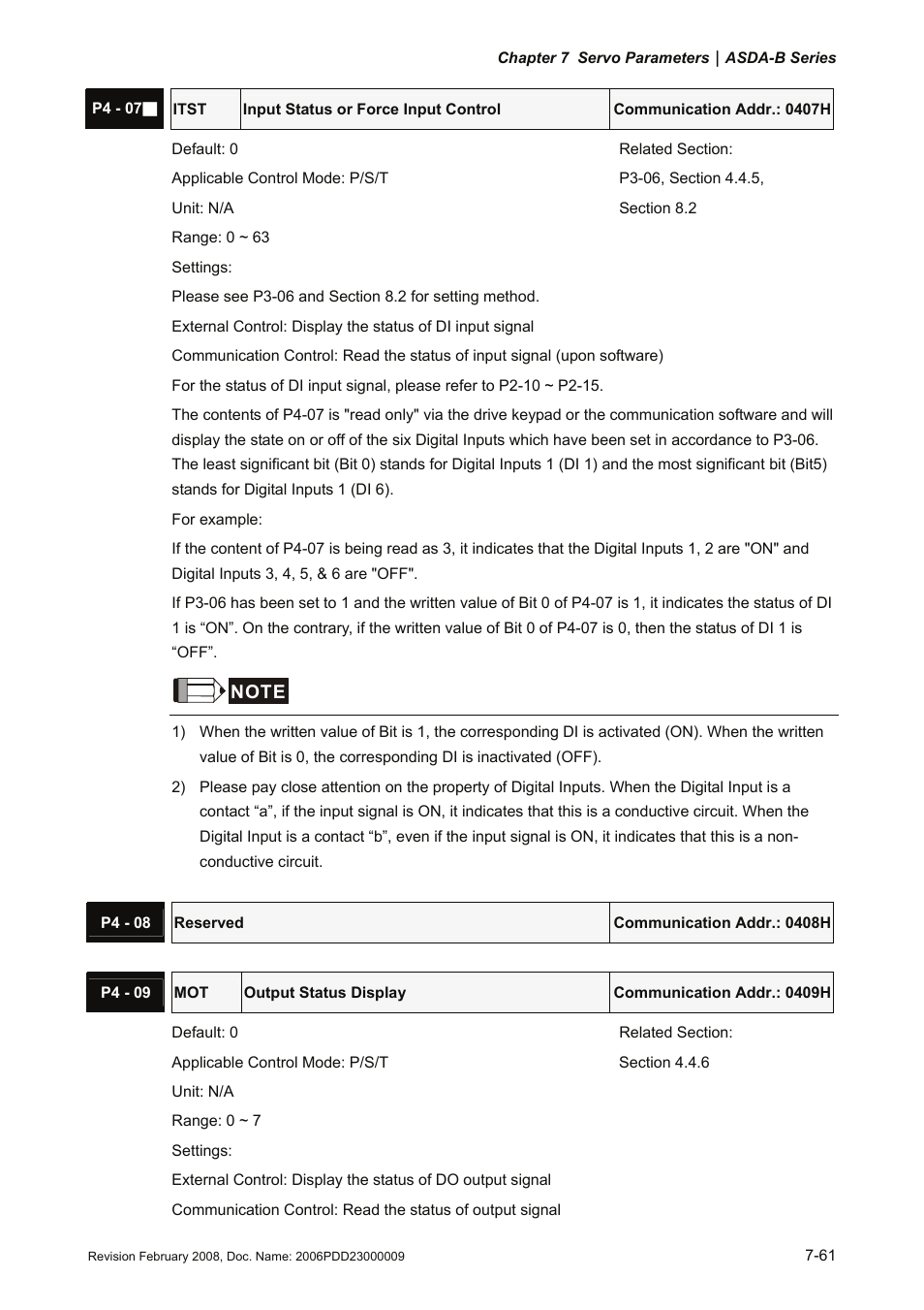 Delta Electronics AC Servo Drive ASDA-B User Manual | Page 214 / 321