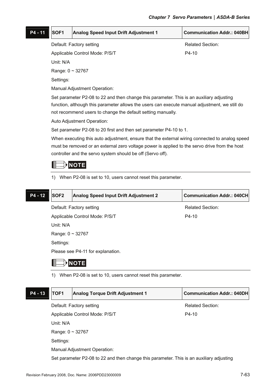 Delta Electronics AC Servo Drive ASDA-B User Manual | Page 216 / 321
