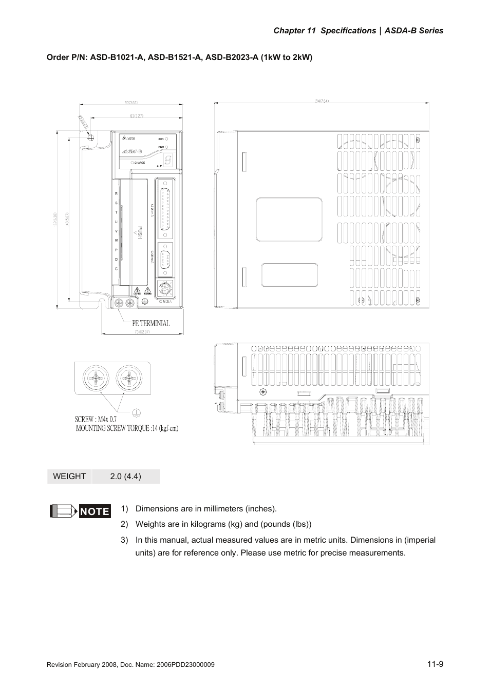 Delta Electronics AC Servo Drive ASDA-B User Manual | Page 276 / 321