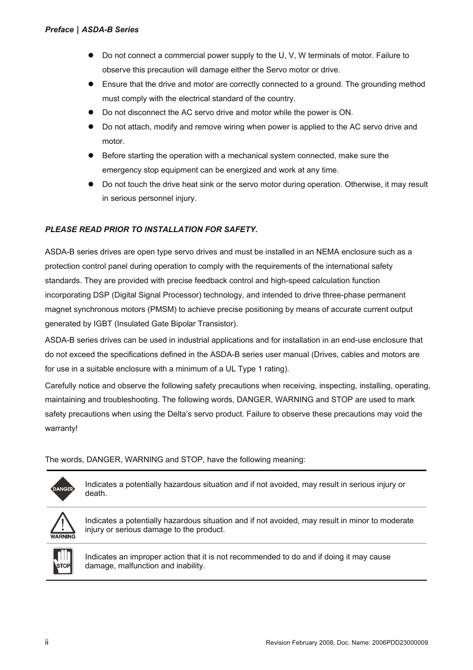 Delta Electronics AC Servo Drive ASDA-B User Manual | Page 3 / 321