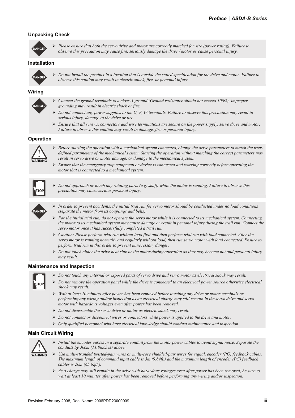 Delta Electronics AC Servo Drive ASDA-B User Manual | Page 4 / 321
