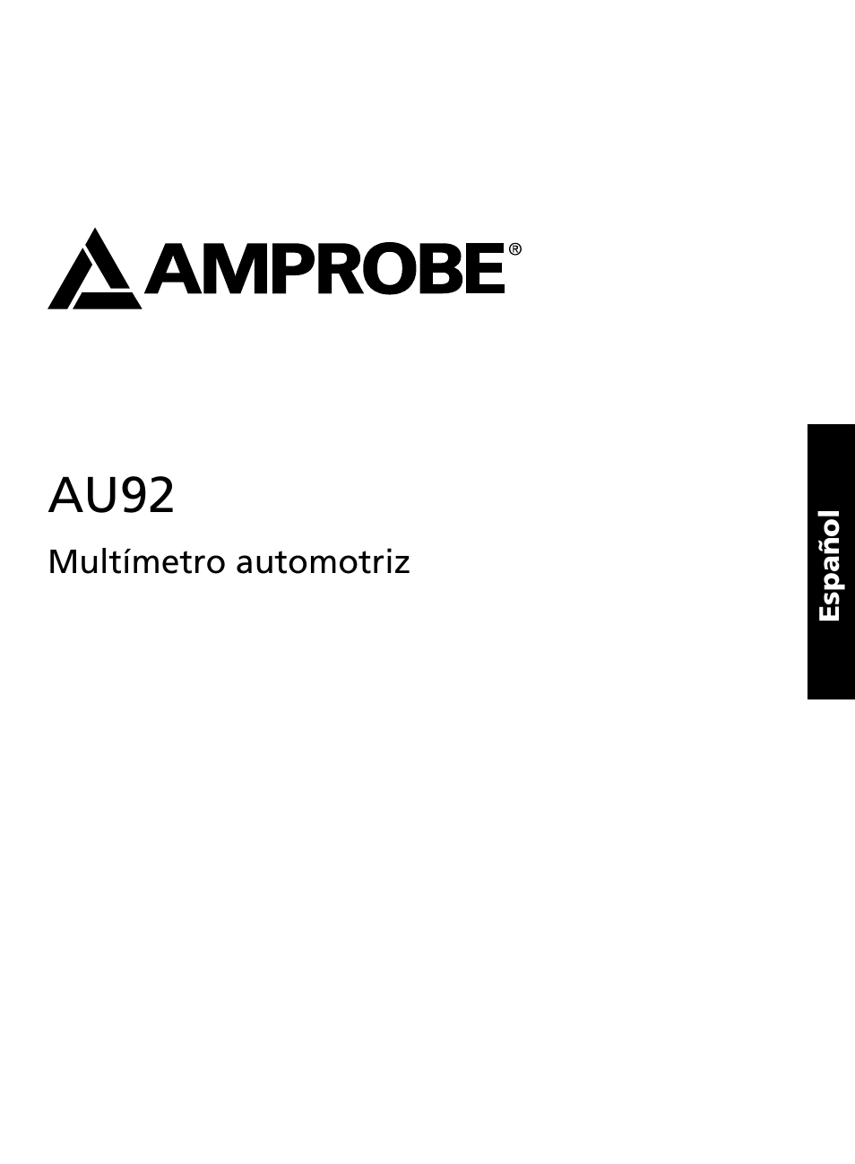 Au92 | Amprobe AU92 Automotive-Multimeter User Manual | Page 102 / 152