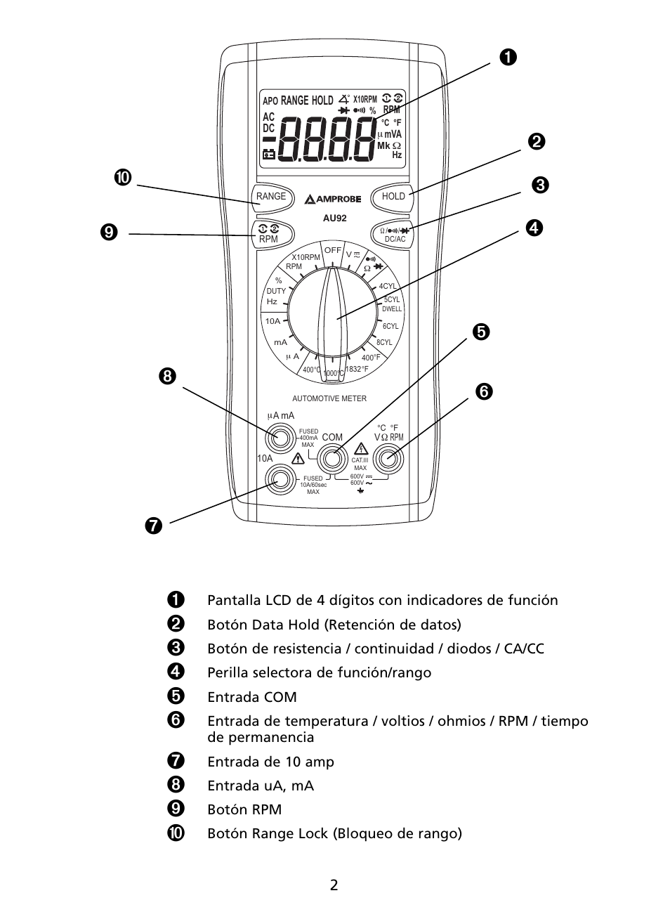 Amprobe AU92 Automotive-Multimeter User Manual | Page 104 / 152