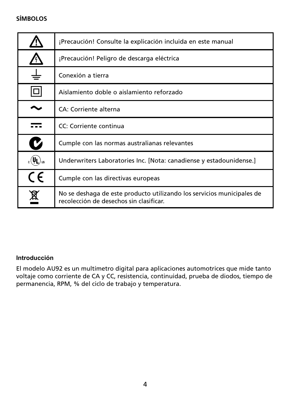 Amprobe AU92 Automotive-Multimeter User Manual | Page 106 / 152