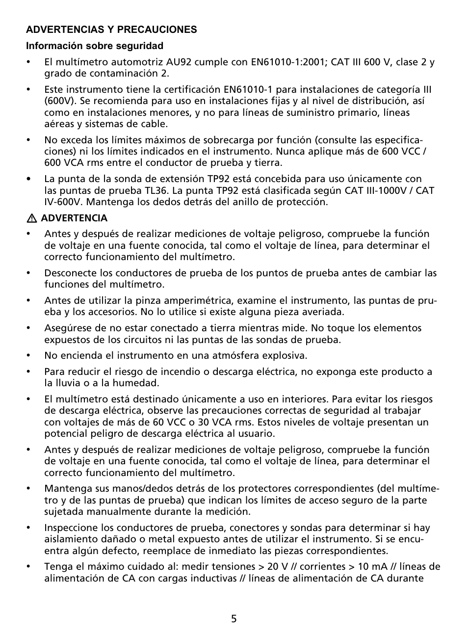 Amprobe AU92 Automotive-Multimeter User Manual | Page 107 / 152