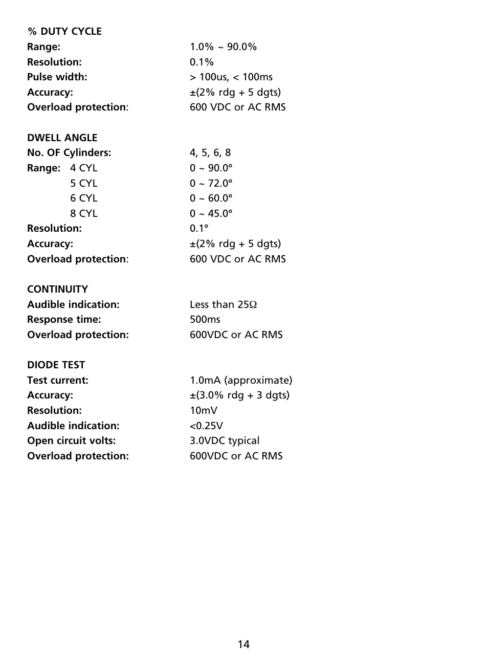 Amprobe AU92 Automotive-Multimeter User Manual | Page 16 / 152