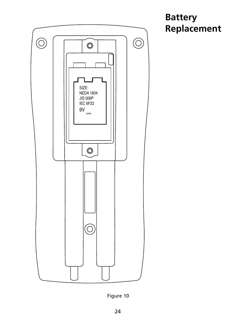 Battery replacement | Amprobe AU92 Automotive-Multimeter User Manual | Page 26 / 152