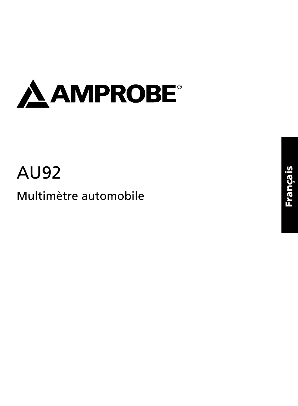 Au92 | Amprobe AU92 Automotive-Multimeter User Manual | Page 27 / 152