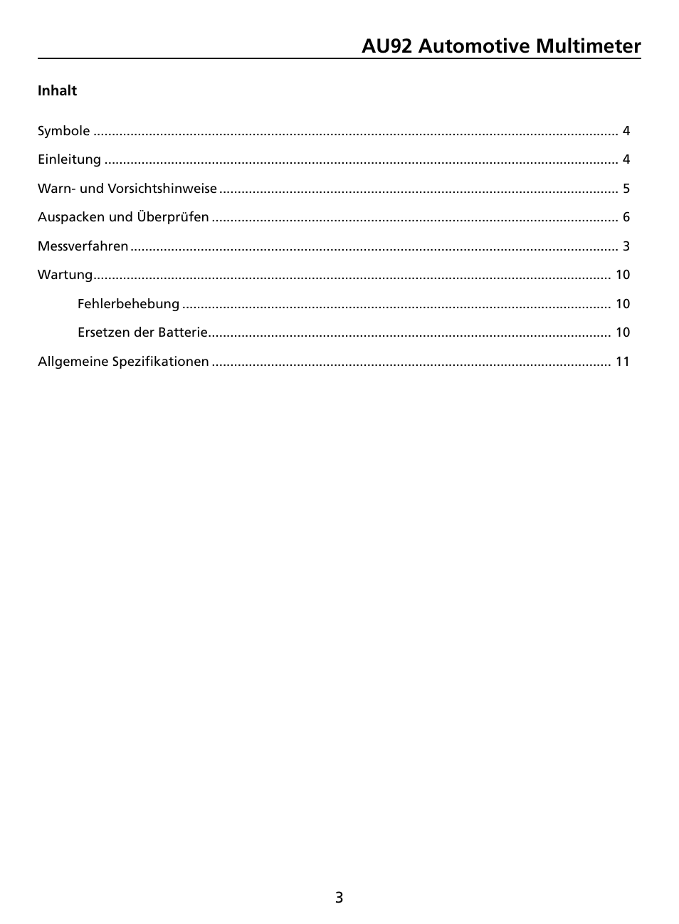Au92 automotive multimeter | Amprobe AU92 Automotive-Multimeter User Manual | Page 55 / 152