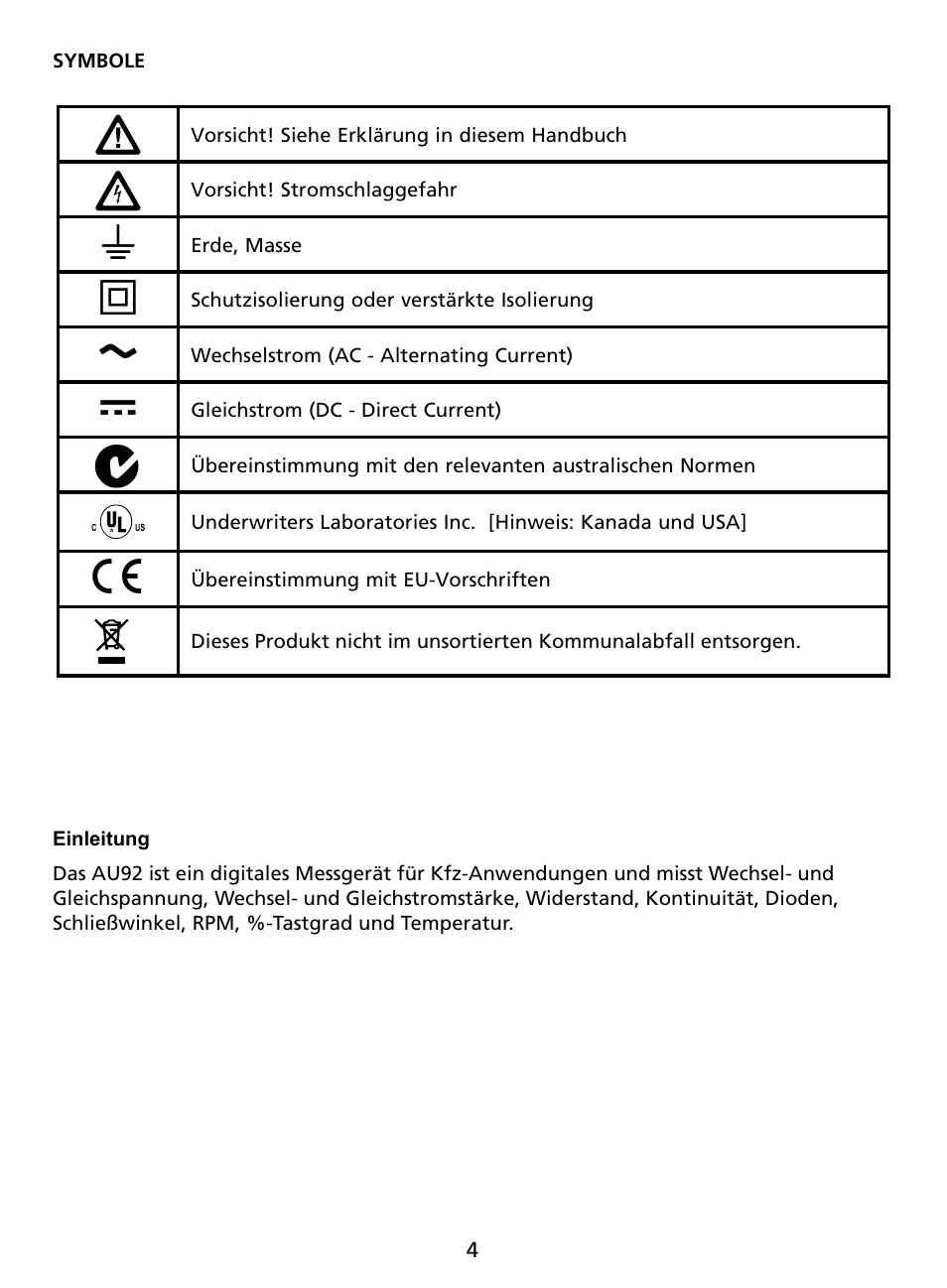 Amprobe AU92 Automotive-Multimeter User Manual | Page 56 / 152