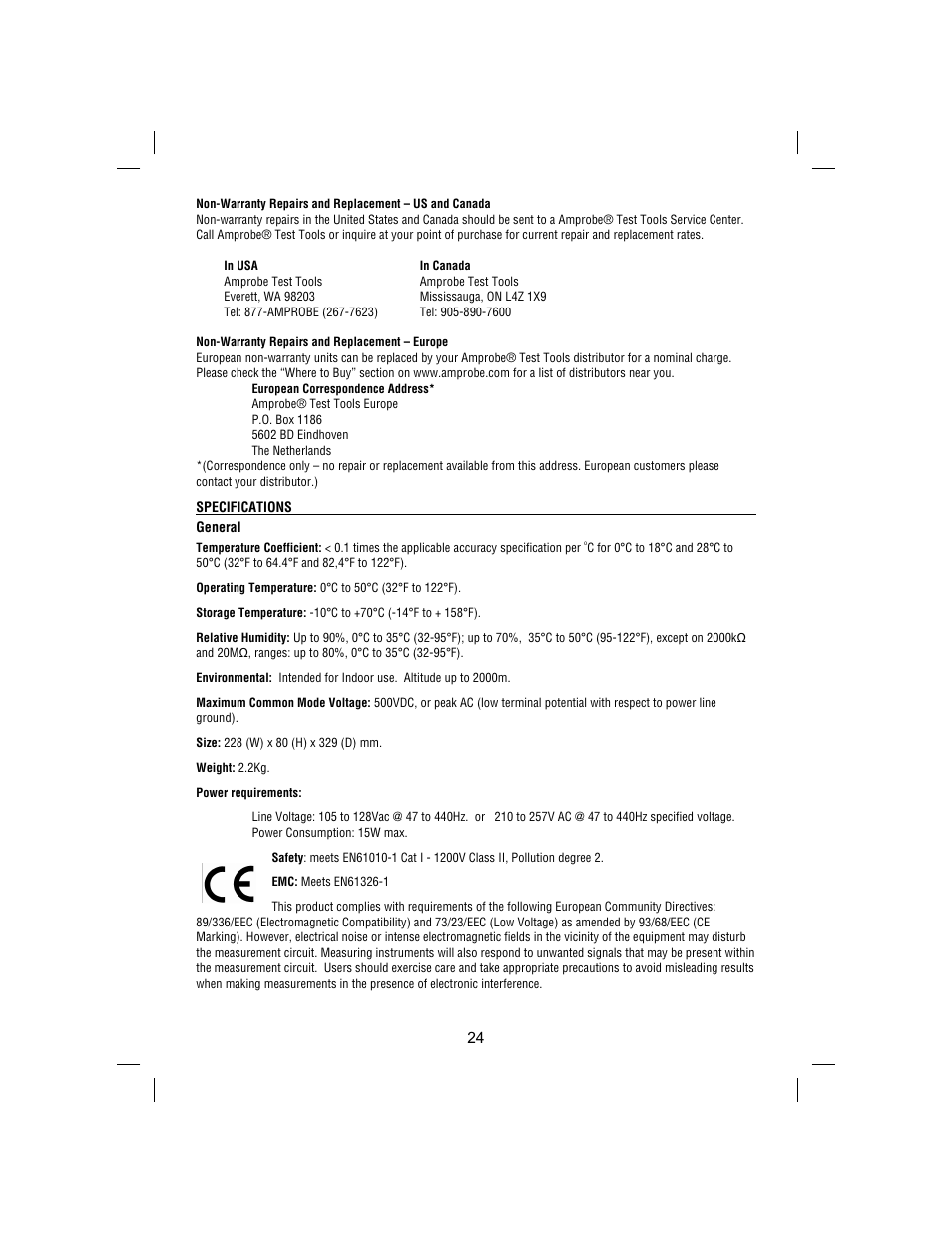 Amprobe BDM40-UA Bench-Digital-Multimeter User Manual | Page 25 / 28
