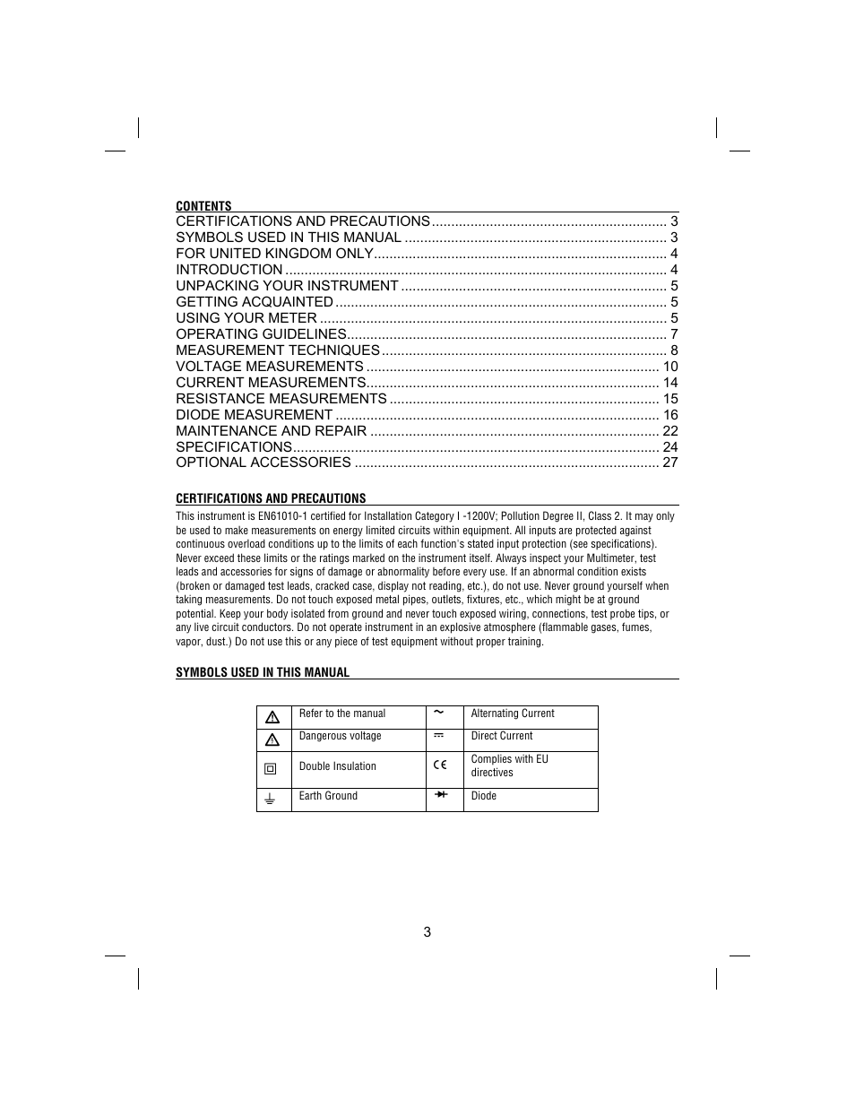 Amprobe BDM40-UA Bench-Digital-Multimeter User Manual | Page 4 / 28