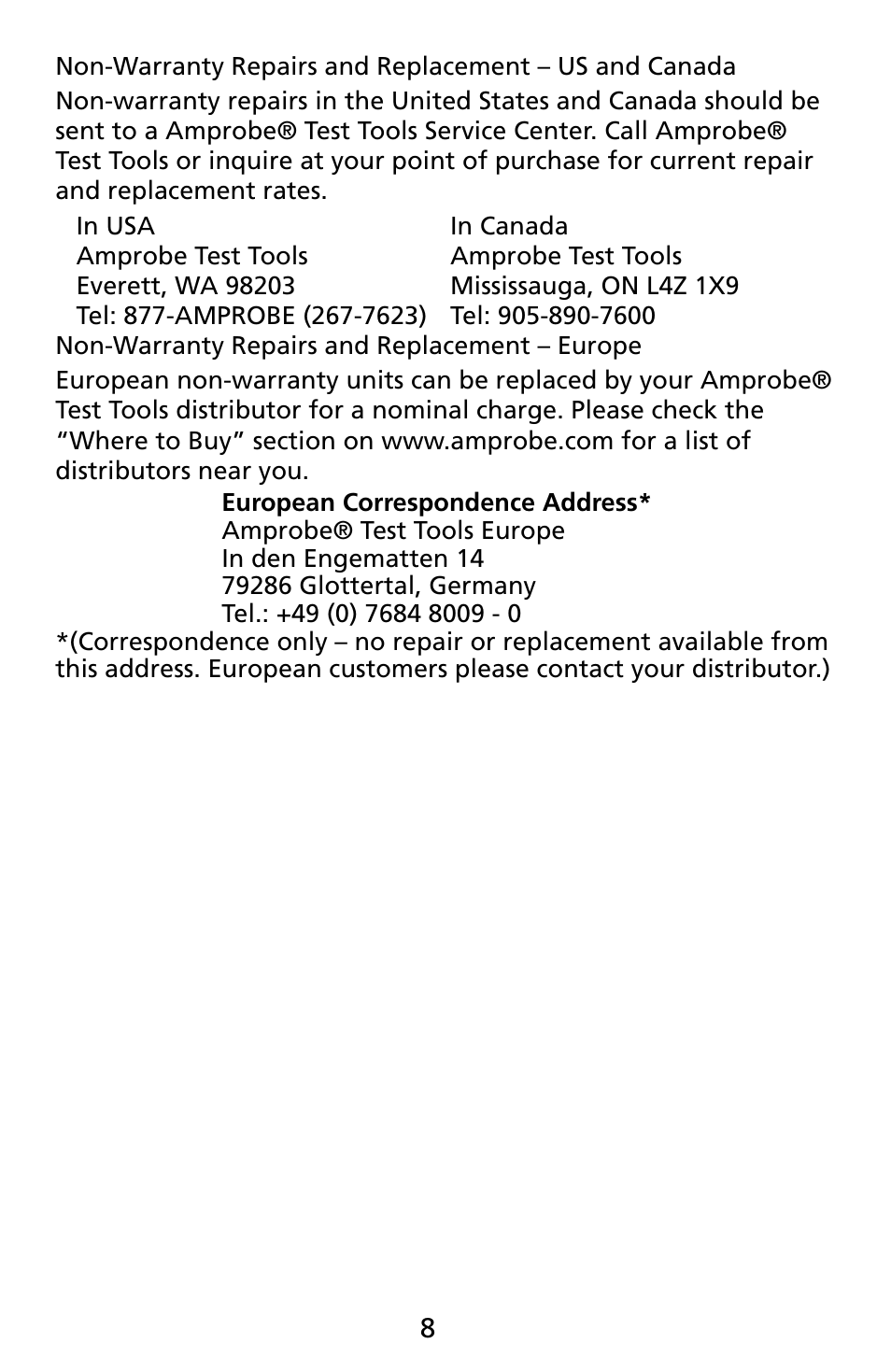 Amprobe CR50A Capacitance-Resistance-Meter User Manual | Page 12 / 46