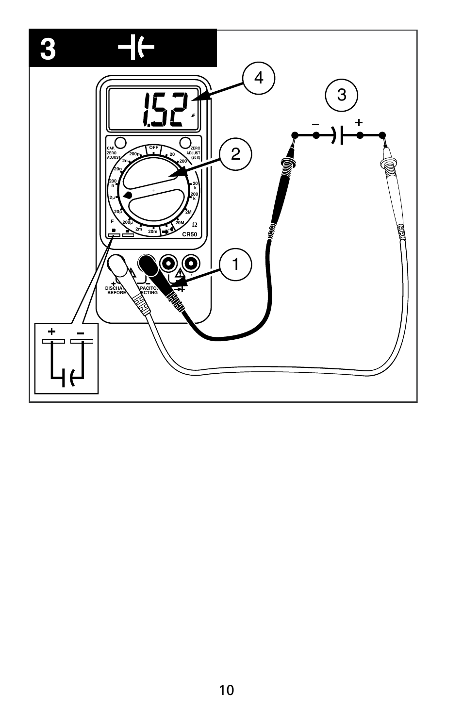 Amprobe CR50A Capacitance-Resistance-Meter User Manual | Page 14 / 46